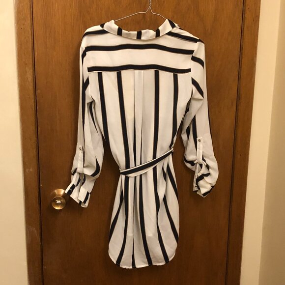 Dynamite – striped long tunic shirt with belt - Size XS - Picture 2 of 7